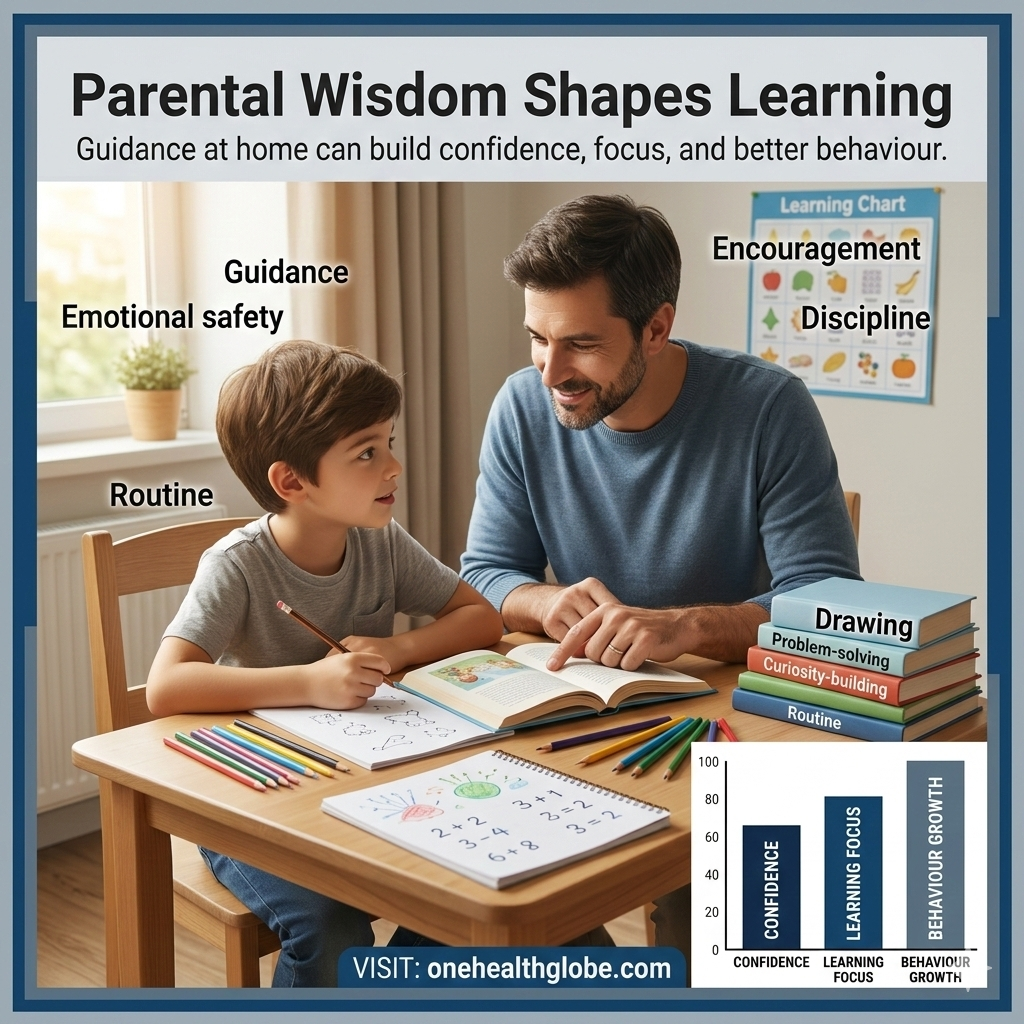 parental wisdom on child learning behaviour shown in a realistic family learning environment