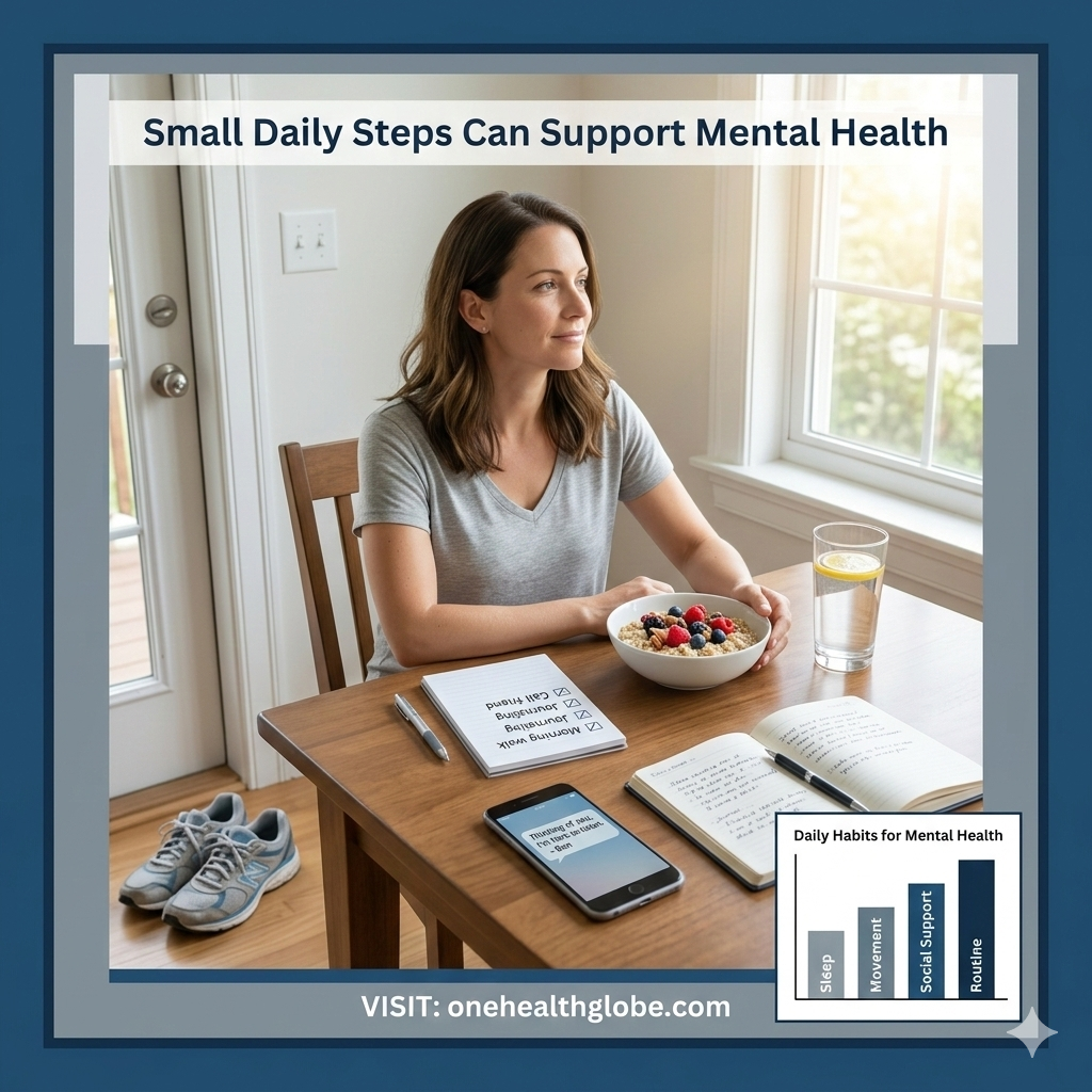 simple ways to overcome depression with realistic daily habits like sleep, walking, journaling, and support