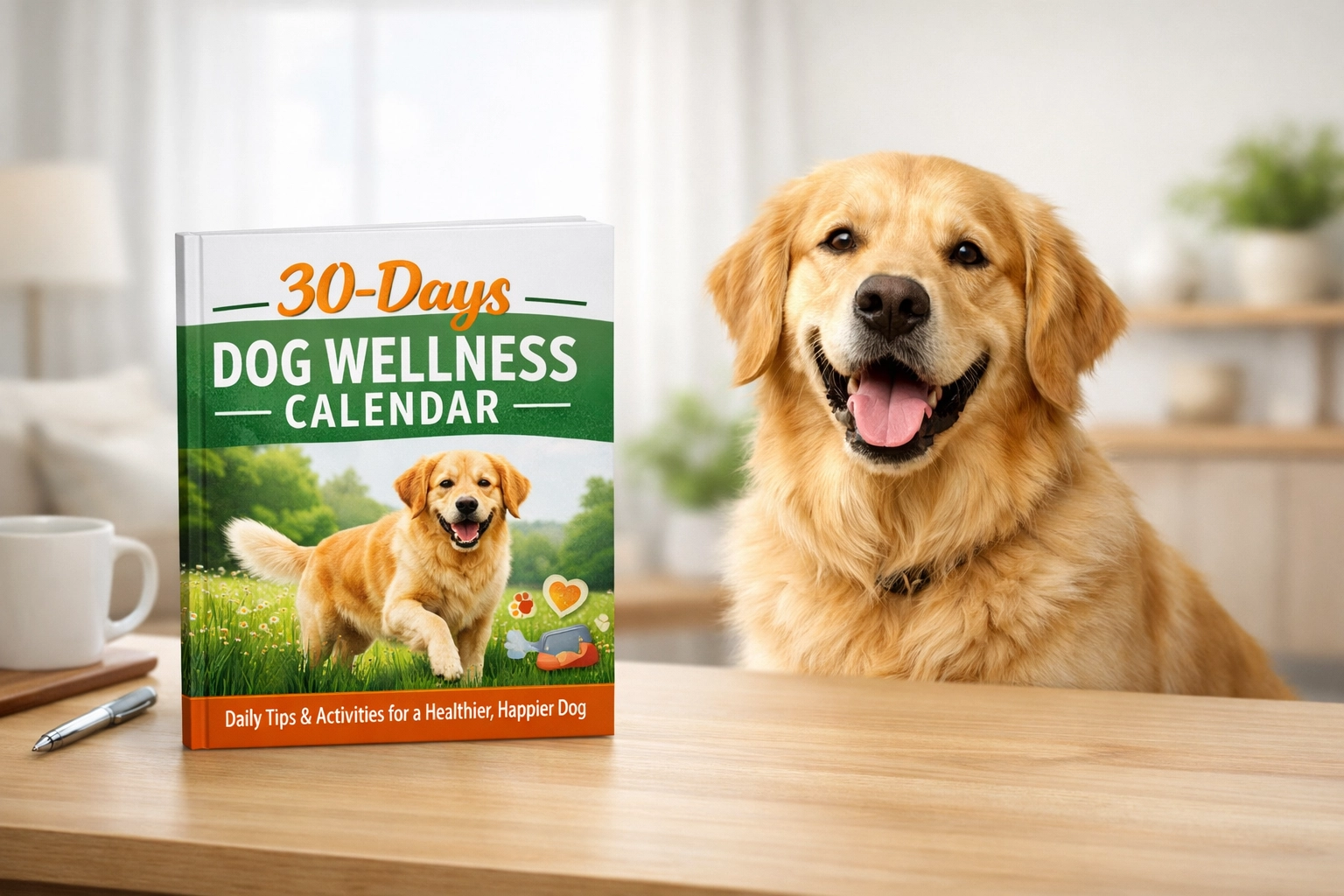 30-Days Dog Wellness Calendar free downloadable booklet cover for dog owners