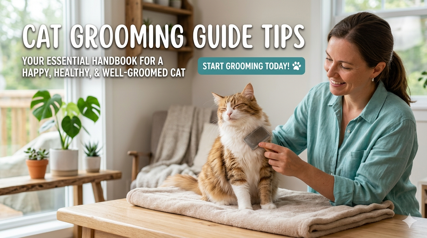 Cat grooming guide for cat owners free downloadable booklet cover