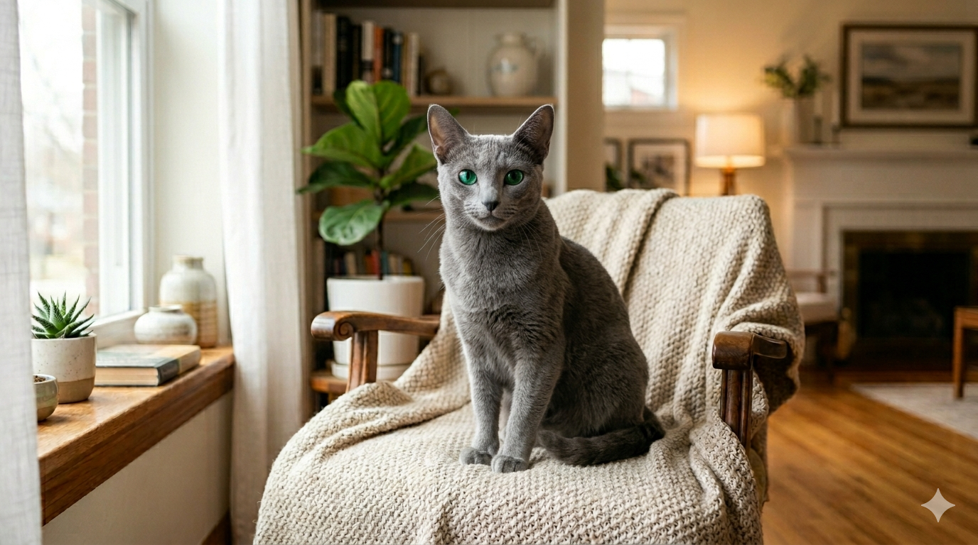 Russian Blue cat temperament hypoallergenic guide