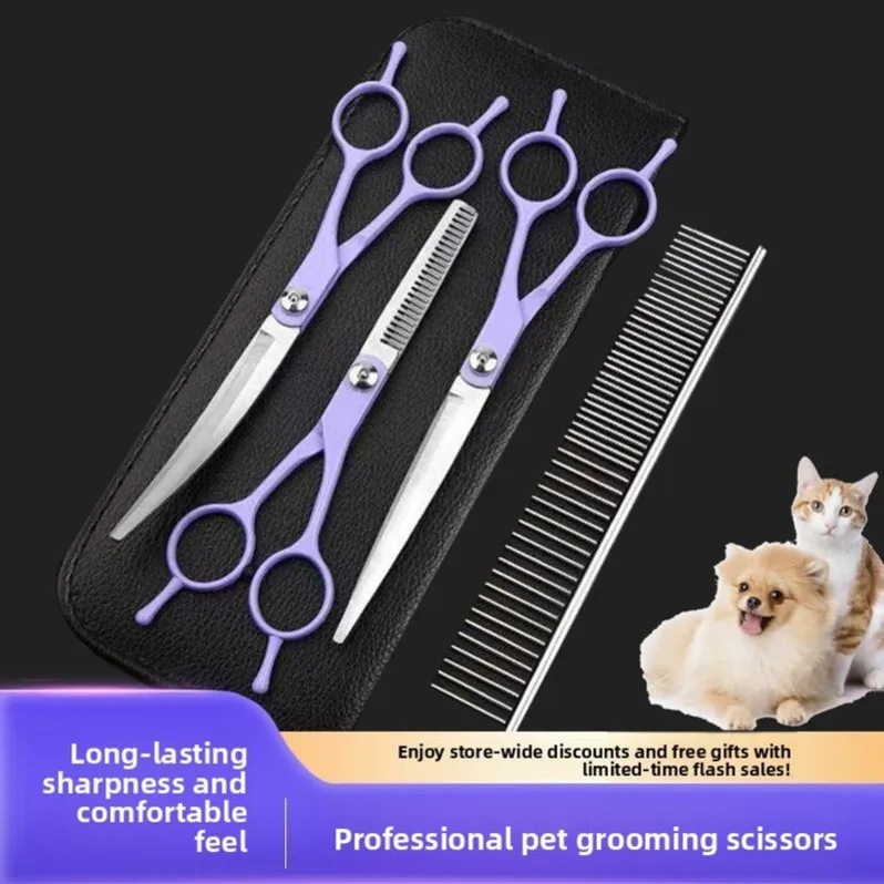 6 piece pet grooming scissors set professional
