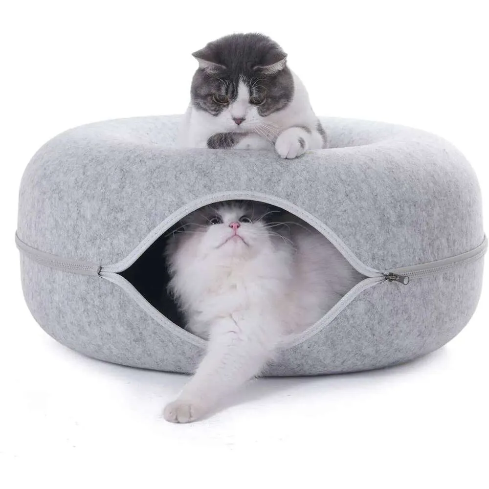 Collapsible 3 way crinkle cat tunnel with toys