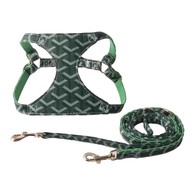 Reflective matching padded harness bungee leash set