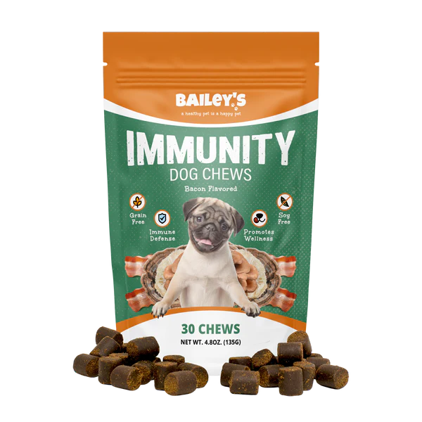 Bailey's CBD dog immunity booster chews anxiety stress