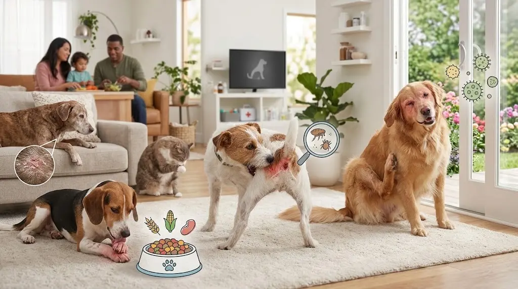 dog itching signs and care tips at home