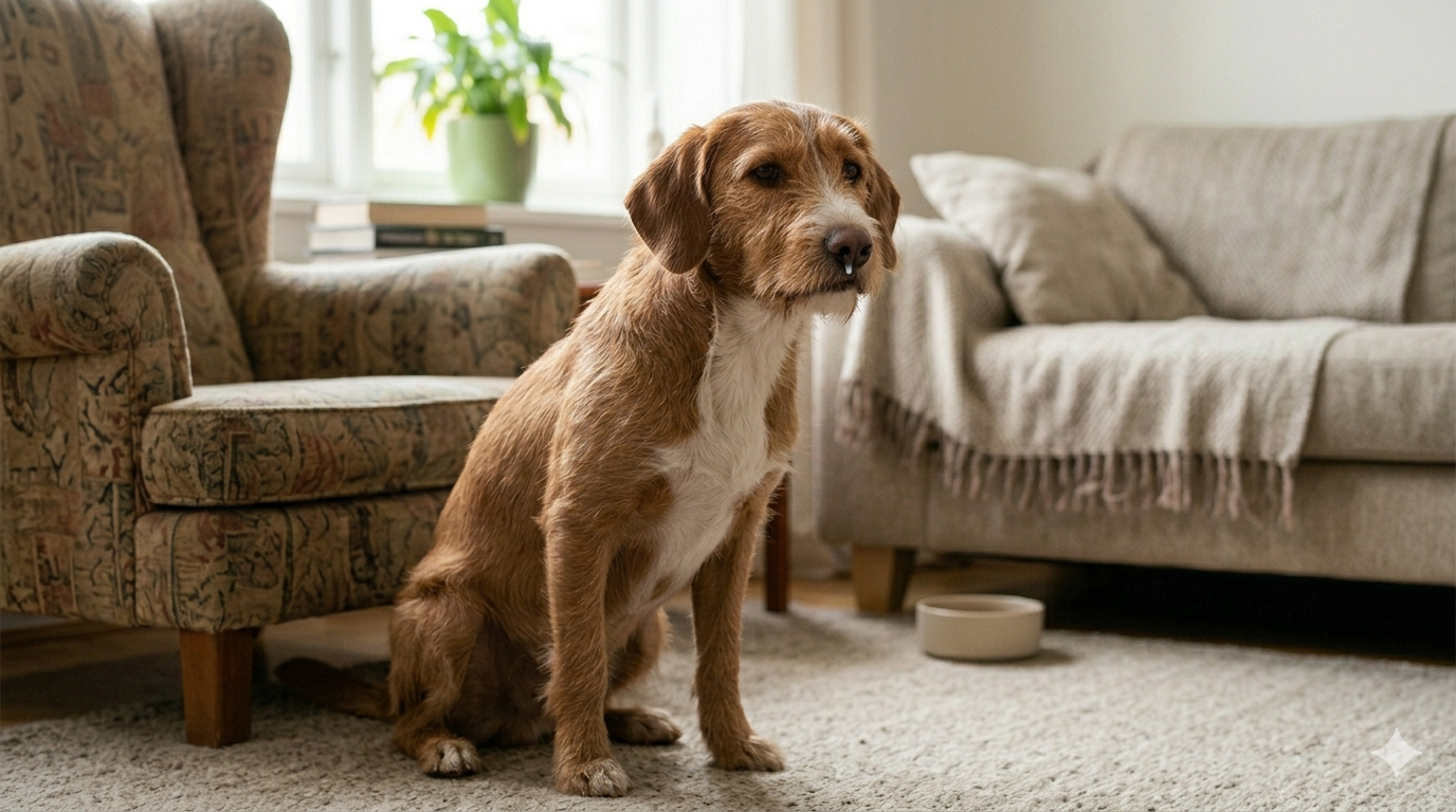Dog with nasal discharge and respiratory infection