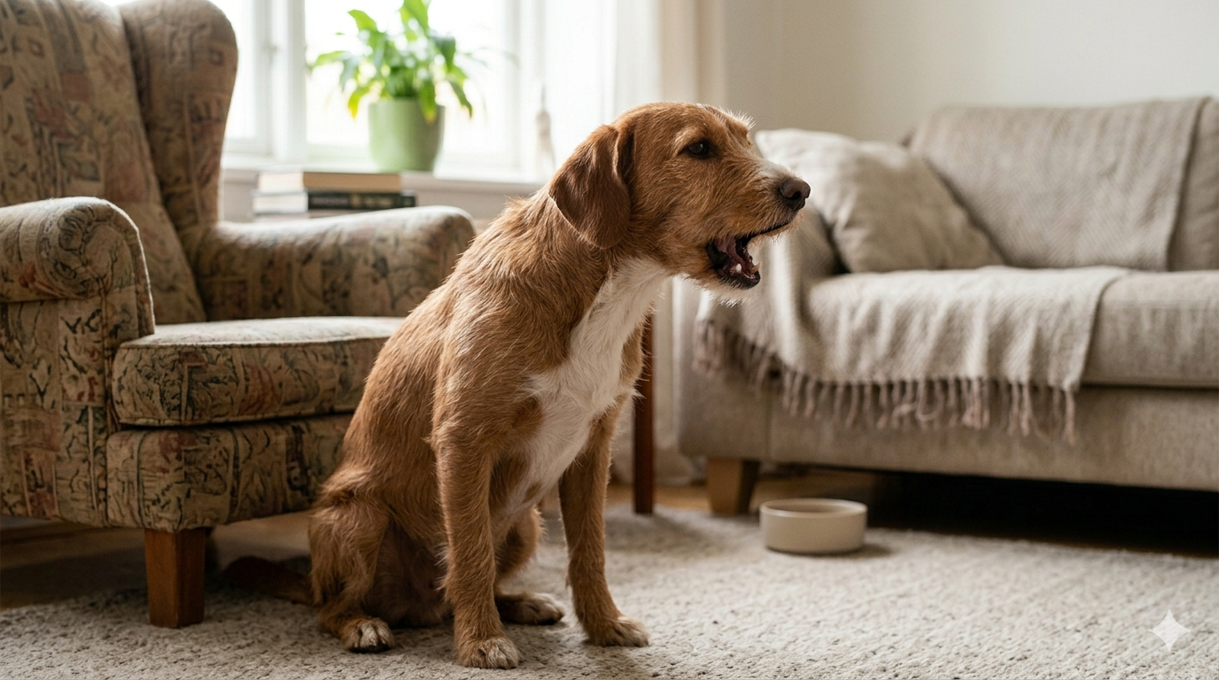 Dog coughing with kennel cough symptoms