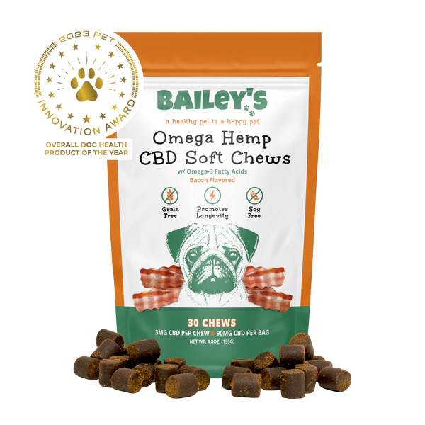 Bailey's CBD omega hemp soft chews dogs joint anti-inflammatory