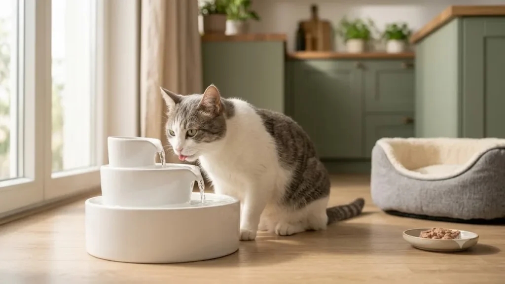 Cat urinary tract health (FLUTD) guide hydration, diet, and stress management tips