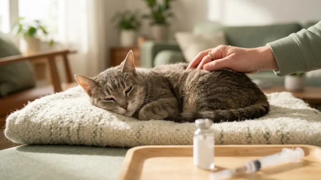 Senior cat comfortable for Solensia cost and cheaper arthritis care alternatives for cats and other feline care